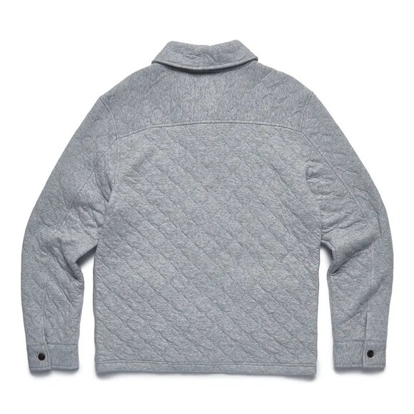 Surfside Supply Heather Grey Shawl Collar Quilted Fleece Cardigan - Picture 2 of 2